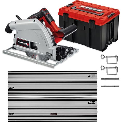 Einhell 4331300 TE-PS 165 Corded Plunge Cut Saw 165mm 1200W 240V Case +2x1m Rail (1/5)