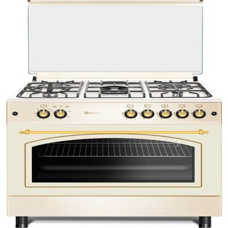 Cocina a gas Solthermic F9L50G2-C Color Crema
