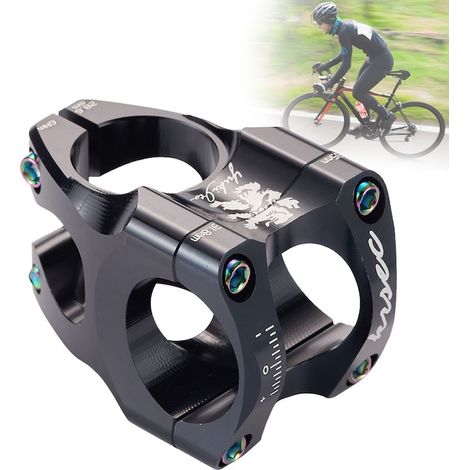 Potence de guidon en aluminium pour VTT descente et montagne, 31,8 mm et 35 mm, ultra-légère et creuse, noire (1/5)