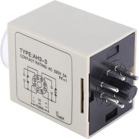 AH3-3 Relais Temporisé Minuterie Interrupteur à Retard Réglable AC 220V pour Automatisme (1/5)