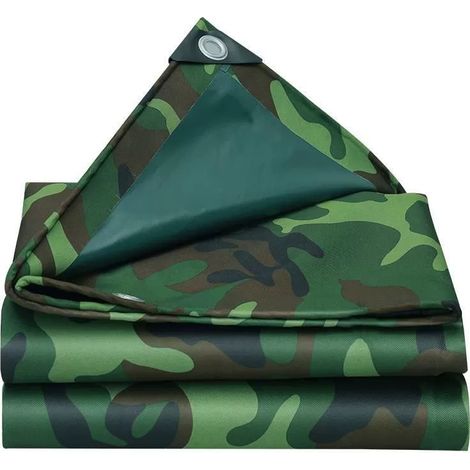 Bardusch-Bâche de protection camouflage 130g/m² – Dimensions 2x3m – PVC avec œillets en aluminium – Traitement anti-UV (1/4)