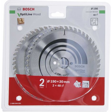 Bosch Optiline Wood disco circular 190 mm 48 dientes