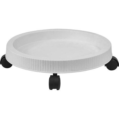 Plato móvil para plantas con 4 ruedas giratorias y superficie de PP – diámetro 24 cm (1/5)