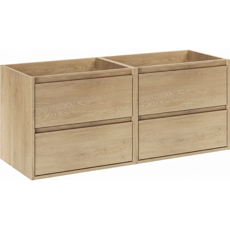 Waschtischunterschrank 120cm Edmé mit 4 Schubladen, Holzoptik (1/5)