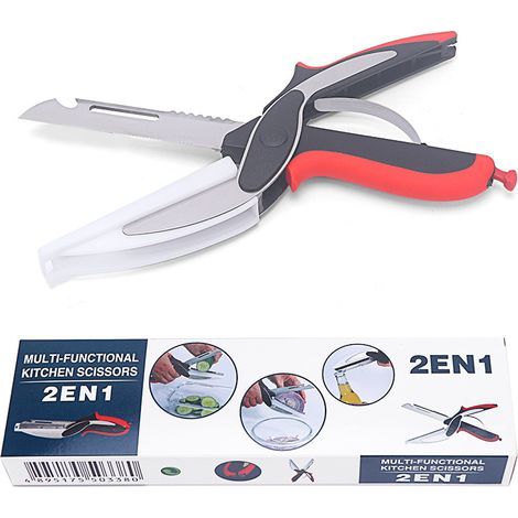 Forbici da Cucina Robuste Rimovibili 2 in 1 - Forbici Versatili con Lame in Acciaio Inossidabile per Pollo, Pollame, Pesce, Carne, Verdure, Erbe Aromatiche e Barbecue (1/5)