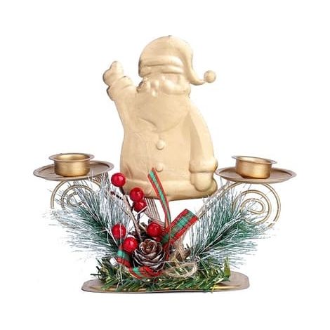 Sapin de Noël, chandelier de Noël en fer forgé, décoration de table dorée (1/5)