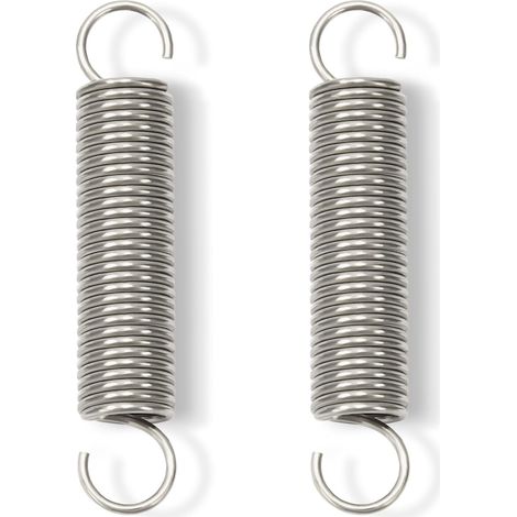 Traction Spring 100 mm Tension Springs with Hooks Stainless Steel Springs Wire Diameter 2 mm Outer Diameter 18 mm Force 8.3 kg 2 Pieces (1/5)