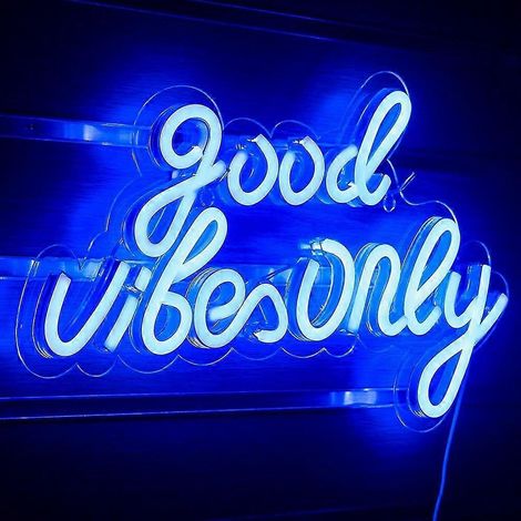 Good Vibes Nur Licht Werbung Led Wort Licht Zeichen Neon Licht Acryl Buchstaben Led Neon Zeichen Fr Schlafzimmer Wand Bar Party Dekor Licht Zeichen (1/5)