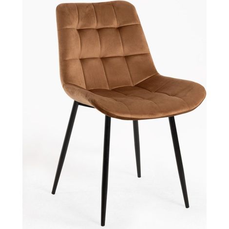 Sillas Comedor - Silla Teray Terciopelo - Marrón Claro (1/5)
