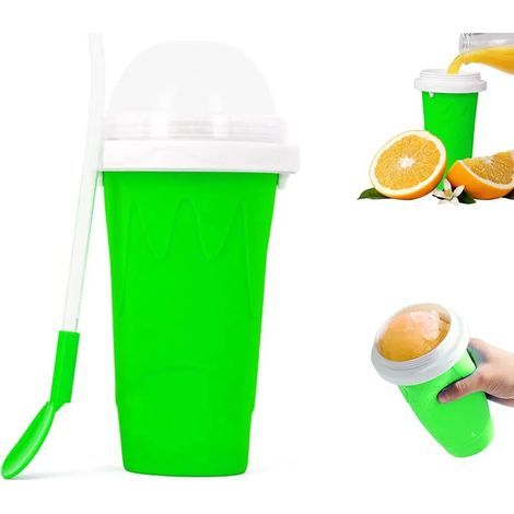 Magischer Slush-Becher, Crushed-Ice-Becher, Sommer-Eisshaker, Eisbecher, Smoothie-Becher (GRÜN) (1/5)