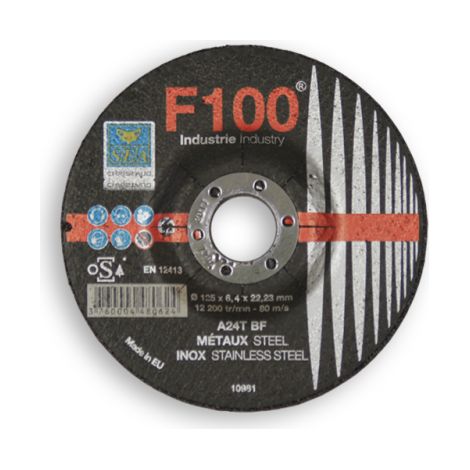Disque à ébarber métaux 125X6.4X22.23mm MD SEA