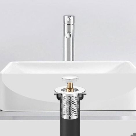 Bouchon d'évier salle de bain anti-encrassement avec filtre intégré, installation simple et rapide pour la cuisine et la salle de bain (1/4)