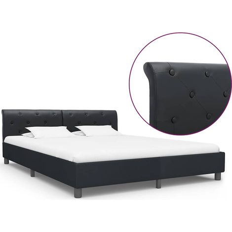 Maison Exclusive - Giroletto Nero in Similpelle 180x200 cm (1/5)