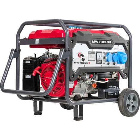 Mw Tools – Groupe électrogène essence 7,5kW 230V – Démarrage électrique – Moteur 4 temps 16 ch – Autonomie 6,3h – Réservoir 25L – BG75E (1/5)