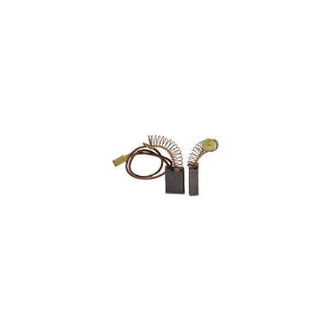 Set aus 2 anpassbaren Kohlen für Metabo. Abmessungen: 5 x 10 x 14,5 mm.