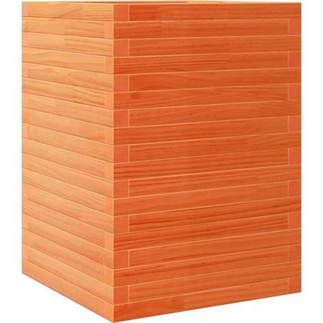 Vassoio per fioriera aiuola rialzata piante fiori terrazza giardino cera 50 x 50 x 68,5 cm legno di pino massiccio marrone 020038464