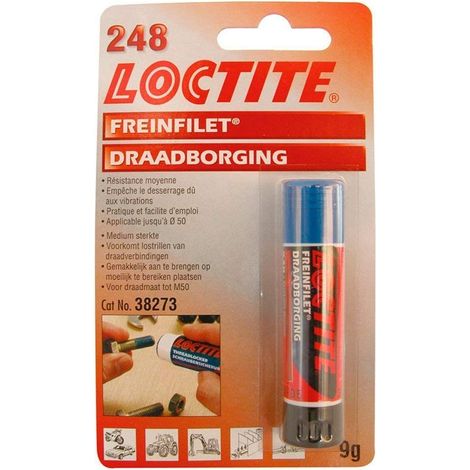 Barniz para bloqueo de tornillos Loctite 248 fuerza media 9g