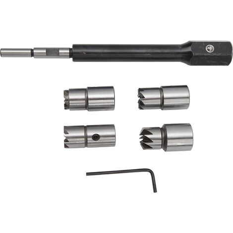 Jeu de 5 outils de coupe pour sièges d'injecteurs diesel, haute dureté, robustes et pratiques, avec clé hexagonale pour moteurs CDI (1/5)