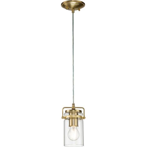 Elstead Kichler Brinley Plafoniera a sospensione a cupola in ottone spazzolato (1/5)