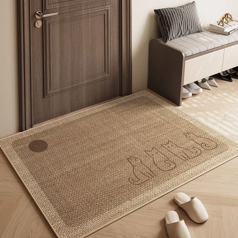 Tapis de cuisine lavable et antidérapant en caoutchouc, paillasson absorbant, tapis de sol pour évier, tapis de cuisine pour sol, décoration d'intérieur, 60 x 90 cm