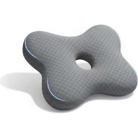 Almohada ortopédica para oídos para quienes duermen de lado - Almohada en forma de donut con orificio para el cuidado de perforaciones - Alivia el dolor inflamatorio del oído - Almohada para oídos - A (1/5)