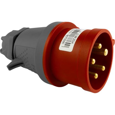 Spina di alimentazione portatile CEE 5P 16A 400V IP44 industriale (1/5)