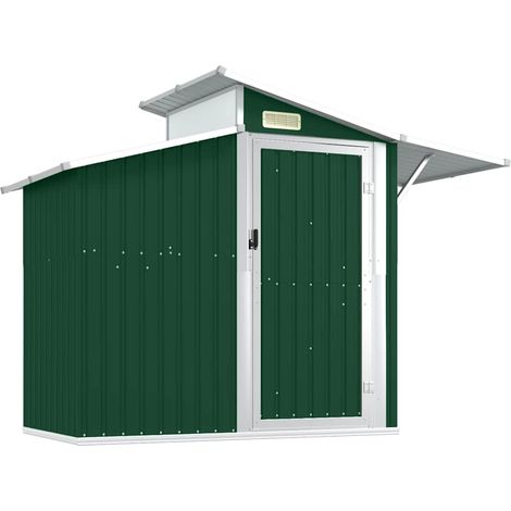 Maison Exclusive - Capanno da Giardino Verde 207x130x208,5 cm Acciaio Zincato (1/5)