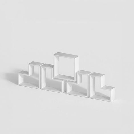 Mensola da parete, mensola portaoggetti Shelf Bianco (1/5)