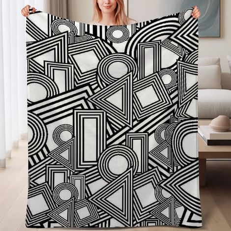 Couverture de lit en polaire, douce et chaude en microfibre chaude pour le printemps, décoration intérieure, cadeau parfait pour femmes et hommes, 6080 pouces (1/4)