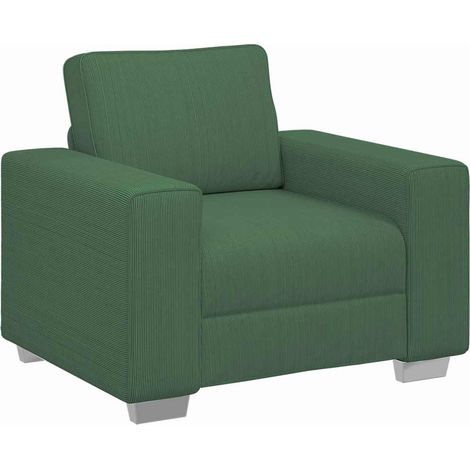 Maison Exclusive - Divano Sedia Verde Scuro 100x77x82 cm Tessuto di Velluto a Coste (1/5)