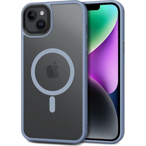 Handyhülle Kameraschutz MagSafe Stoßfest iPhone 13 14 Hell Blau (1/5)