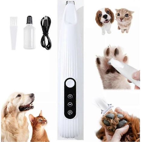 Tondeuse de précision pour chiens Pet Micro, silencieuse (35 dB), étanche et rechargeable, blanche et étanche. (1/5)