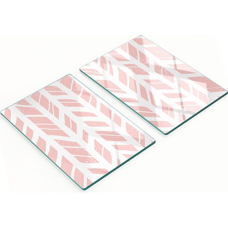 Tablas de cortar decorativas de vidrio templado con diseño de espiga, 2x40x52 cm. (1/5)