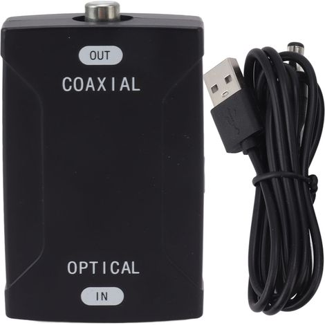 Convertisseur Audio Optique Coaxial Numérique Bidirectionnel SPDIF Adaptateur Répéteur Son (1/5)