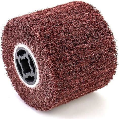 Brosse Abrasive Brosse en Fibre Synthétique pour Rénovateur Extérieur, Ø120x100x19mm, Grain 120