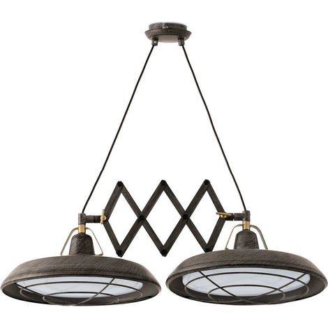 Faro Plec - LED 2 Lumière Double Réglable Plafond Extérieur Pendentif Bar Light Old Brown IP44 (1/4)