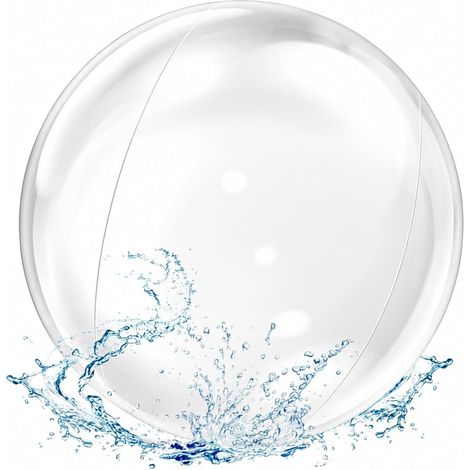 Inflatable Beach Ball 1 Piece 11 in Transparent for Swimming Pools, Kids Water Games (1/5)