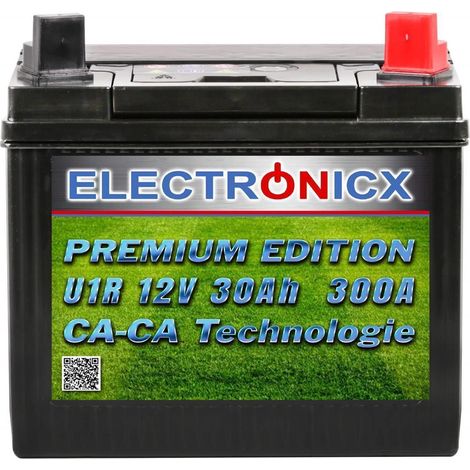 RASENTRAKTOR BATTERIE U1R 12V 30Ah 300A AUFSITZMÄHER STARTERBATTERIE AKKU NEU (1/5)