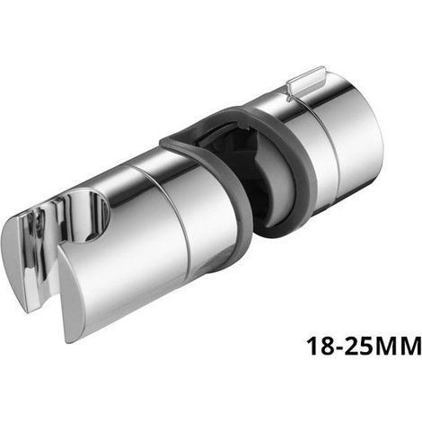 Support de barre coulissante de douche en plastique ABS,accessoires de salle de bains universels m support de - 18-25MM Chrome