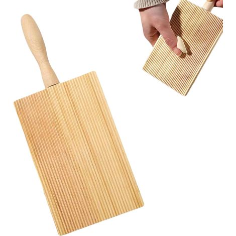 Natural Beech Wood Pasta Board, Gnocchi Board for Homemade Pasta, Essential Accessory for Craft Pasta Lovers, Gnocchi, Macaroni (1/5)