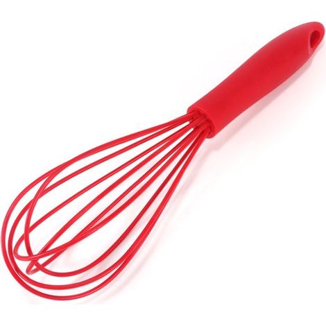 Batidor de silicona rojo, 27,7 cm, rojo (1/4)