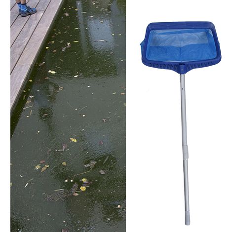 Filet de Pêche pour Piscine avec Tige en Aluminium Rétractable Net Profond Renforcé Outil de Nettoyage Accessoire de Ramassage de Feuilles (1/5)