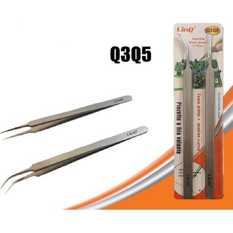 Linq - Pinze Pinzette A Filo Volante Professionale Riparazione Smartphone 2 Teste Q3q5 -