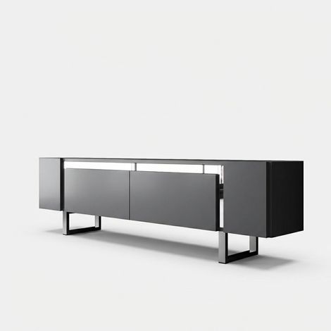 Mobili TV, tavolo TV, credenza bassa Stand Antracite Argento