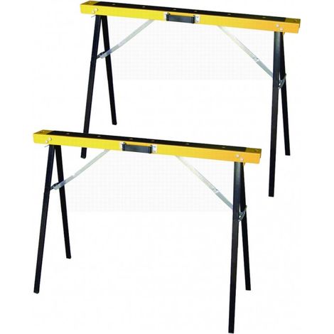 Effe Set 2 Cavalletti Portata 150kg - supporti pieghevoli in acciaio (1/4)