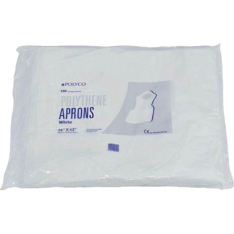 Tablier Jetables en polyéthylène Blanc Lot de 100