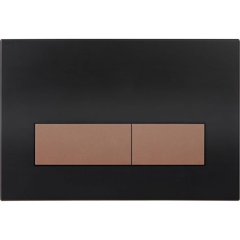Plaque de Commande WC, Compatible avec Sigma, UP300 et UP320, avec Double Chasse, Équipée d'un Set de Leviers de Chasse et d'un Cadre d'Installation. Noir Mat (1/5)
