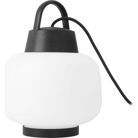 Forlight Lamtam - Lámpara de Sobremesa de Jardín E27 con Asa para Colgar IP44 para Exterior de Color Negro