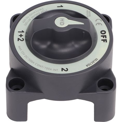Interrupteur coupe-batterie marine 500 A, robuste, à 4 positions, pour camping-car et bateau. (1/5)
