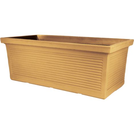 Vase cache-pot décoratif classique traditionnel 80 x 40 cm H 34 cm en polymère résistant Impruneta pour plantes de jardin et terrasses - Monacis (1/5)